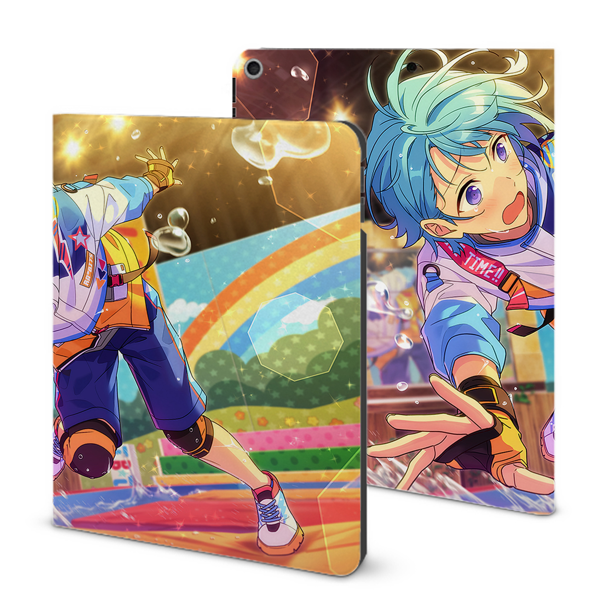 （画像用） あんさんぶるスターズ! Ensemble Stars IPad ケース ブック型 PUレザー TPU 耐衝撃 軽量 薄型 ペン収納なし 全面保護 IPad 各モデル対応